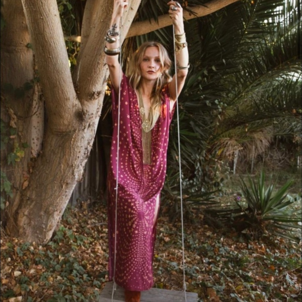 NWTMargot Caftan in Wine Haze